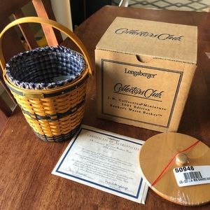 J.W. Collector Miniature 2001 Bankers Waste Basket